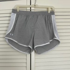Grey under armour athletic shorts.